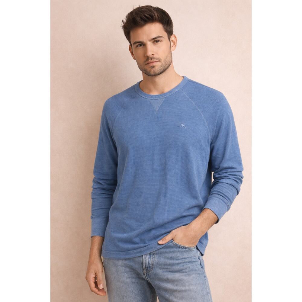 American‎ Eagle Thermal Waffle knit Vintage fit Blue XL Heritage Soft casual